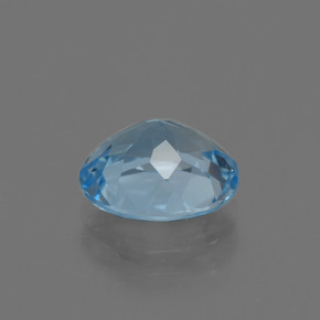 Topacio azul natural de 3,38 ct, corte óvalo, VS