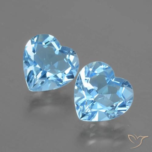5.81ctw Natural Azul Cielo Topacio, Corazón, VVS