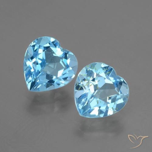 5.98ctw Natural Azul Cielo Topacio, Corazón, VS