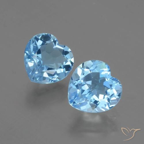5.84ctw Natural Azul Cielo Topacio, Corazón, VVS-VS