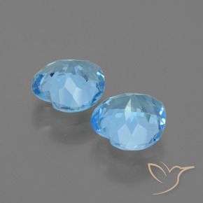 Gemas de Topacio Azul Cielo natural de 5.84 ct, Corazón, VVS-VS