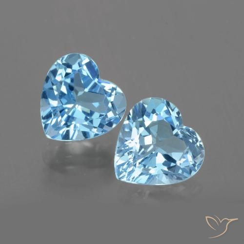 6.09ctw Natural Azul Cielo Topacio, Corazón, VVS-VS