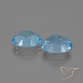 Gemas de Topacio Azul Suizo natural de 6.34 ct, Ovalada, VVS-VS
