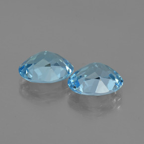 Gemas de topacio azul natural de 5,96 ct, corte óvalo, VVS