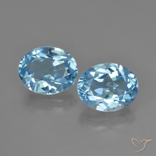 5.73ctw Natural Azul Cielo Topacio, Ovalada, VVS