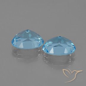 Gemas de Topacio Azul Cielo natural de 6.51 ct, Ovalada, VVS