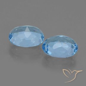 Gemas de Topacio Azul Suizo natural de 6.52 ct, Ovalada, VVS