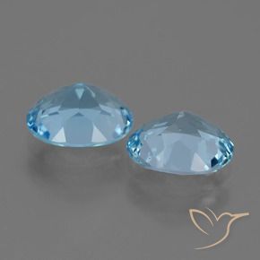 Gemas de topacio azul natural de 6,08 ct, corte óvalo, VVS