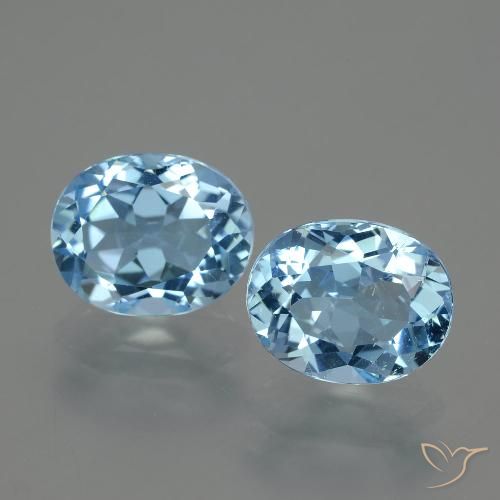 6.93ctw Natural Azul Cielo Topacio, Ovalada, VS