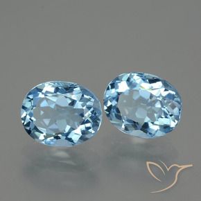 Gemas de Topacio Azul Cielo natural de 6.93 ct, Ovalada, VS
