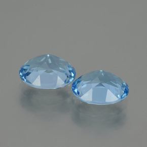 Gemas de Topacio Azul Suizo natural de 6.56 ct, Corte Óvalo, VVS