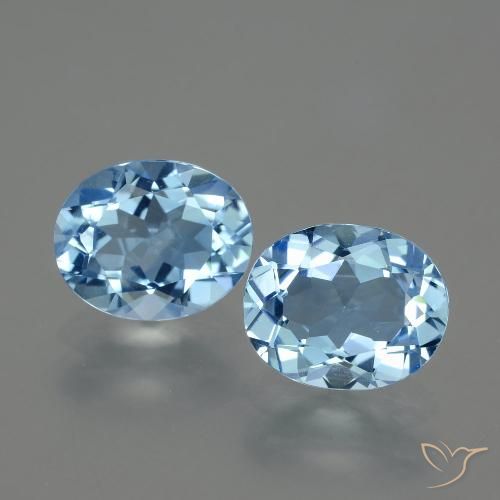 5.93ctw Natural Azul Cielo Topacio, Ovalada, VVS-VS