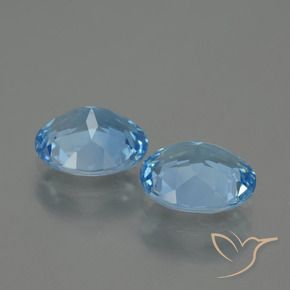 Gemas de Topacio Azul Cielo natural de 5.93 ct, Ovalada, VVS-VS