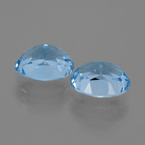 Gemas de topacio azul natural de 6,95 ct, corte óvalo, VVS