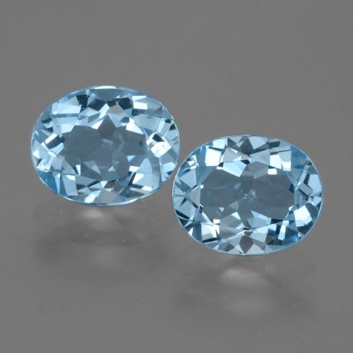Gemas de topacio azul natural de 6,23 ct, corte óvalo, VS