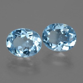 Gemas de topacio azul natural de 6,23 ct, corte óvalo, VS