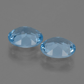 Gemas de topacio azul natural de 6,23 ct, corte óvalo, VS