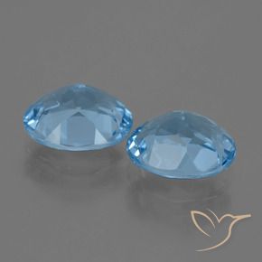Gemas de Topacio Azul Suizo natural de 6.63 ct, Ovalada, VVS