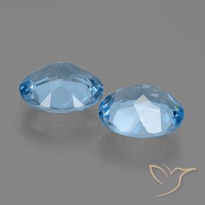 Gemas de Topacio Azul Suizo natural de 6.04 ct, Ovalada, VVS-VS
