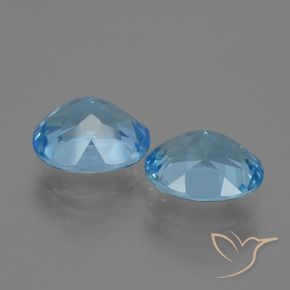 Gemas de Topacio Azul Cielo natural de 7.13 ct, Ovalada, VVS-VS