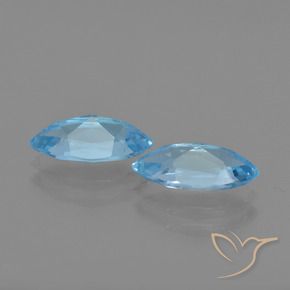 Gemas de Topacio Azul Cielo natural de 2.55 ct, Marquesa, VS