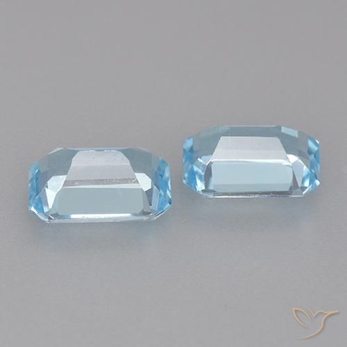 Gemas de Topacio Azul Cielo natural de 2.17 ct, Corte Octágono / Esmeralda, VS