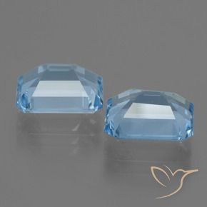 Gemas de Topacio Azul Cielo natural de 5.93 ct, Corte Octágono / Esmeralda, VVS-VS