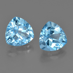 Gemas de topacio azul natural de 5,86 ct, trillón, VVS