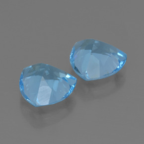 Gemas de topacio azul natural de 5,86 ct, trillón, VVS