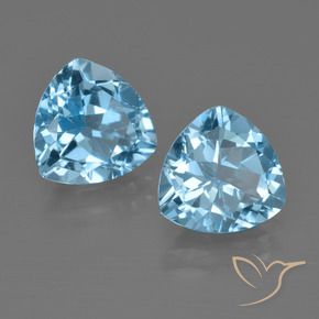 Gemas de Topacio Azul Suizo natural de 5.65 ct, Trillón, VS