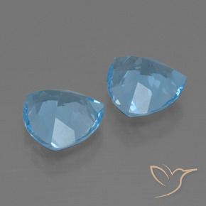 Gemas de Topacio Azul Suizo natural de 5.65 ct, Trillón, VS