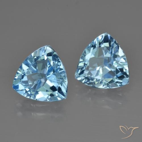 Gemas de Topacio Azul Suizo natural de 5.74 ct, Trillón, VS