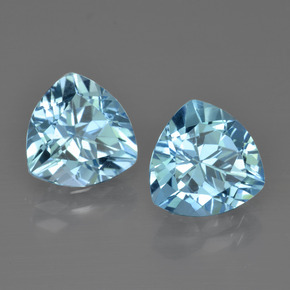 Gemas de Topacio Azul Suizo natural de 5.91 ct, Trillón, VVS-VS