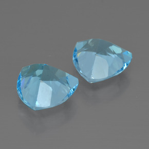 Gemas de Topacio Azul Suizo natural de 5.91 ct, Trillón, VVS-VS