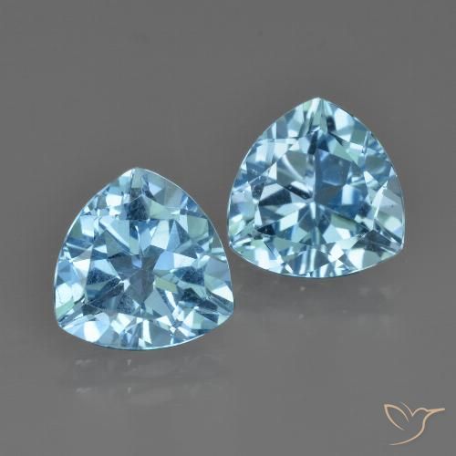 5.62ctw Natural Azul Cielo Topacio, Trillón, VS