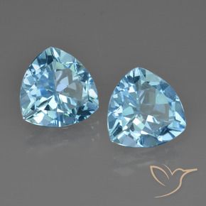 Gemas de Topacio Azul Cielo natural de 5.62 ct, Trillón, VS