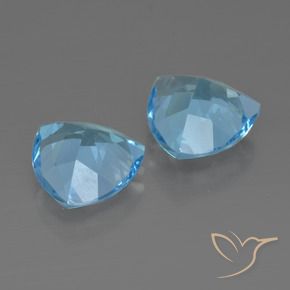 Gemas de Topacio Azul Cielo natural de 5.62 ct, Trillón, VS