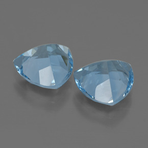 Gemas de Topacio Azul Suizo natural de 5.85 ct, Trillón, VVS
