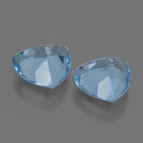 Gemas de topacio azul natural de 5,90 ct, trillón, VVS-VS