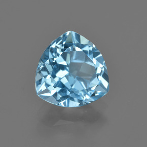 Topacio Azul Cielo natural de 3.03 ct, Trillón, VVS-VS
