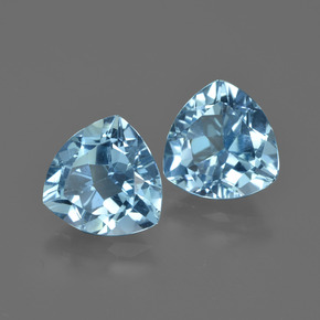 Gemas de Topacio Azul Suizo natural de 5.57 ct, Trillón, VVS-VS