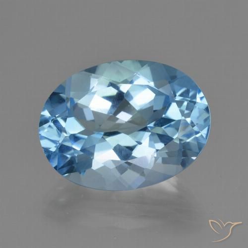 20.49ct Natural Azul Suizo Topacio, Ovalada, VVS