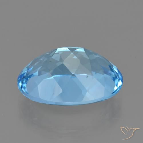 Topacio Azul Suizo natural de 23.58 ct, Ovalada, VVS
