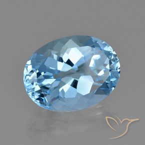 Topacio Azul Cielo natural de 21.58 ct, Ovalada, VVS