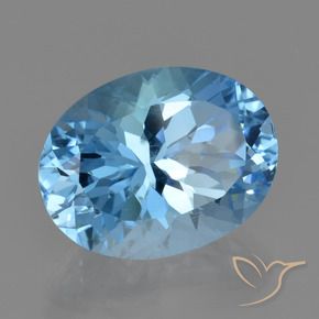 Topacio Azul Suizo natural de 21.97 ct, Ovalada, VVS