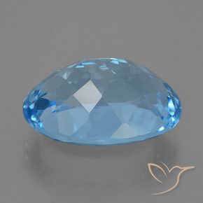 Topacio Azul Suizo natural de 22.72 ct, Ovalada, VVS-VS