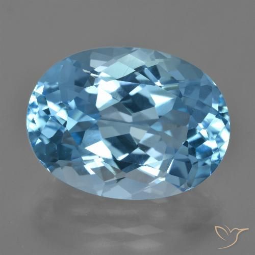 23.33ct Natural Azul Suizo Topacio, Ovalada, VVS
