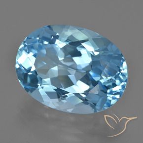 Topacio Azul Suizo natural de 23.33 ct, Ovalada, VVS