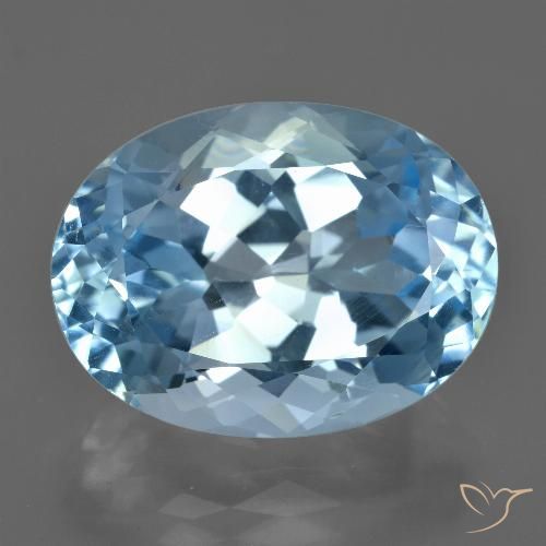 23.45ct Natural Azul Suizo Topacio, Ovalada, VVS