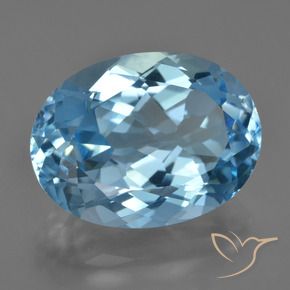 Topacio Azul Suizo natural de 22.58 ct, Ovalada, VVS